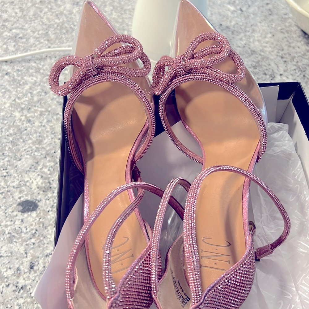 Pink Crystal bow shoes
